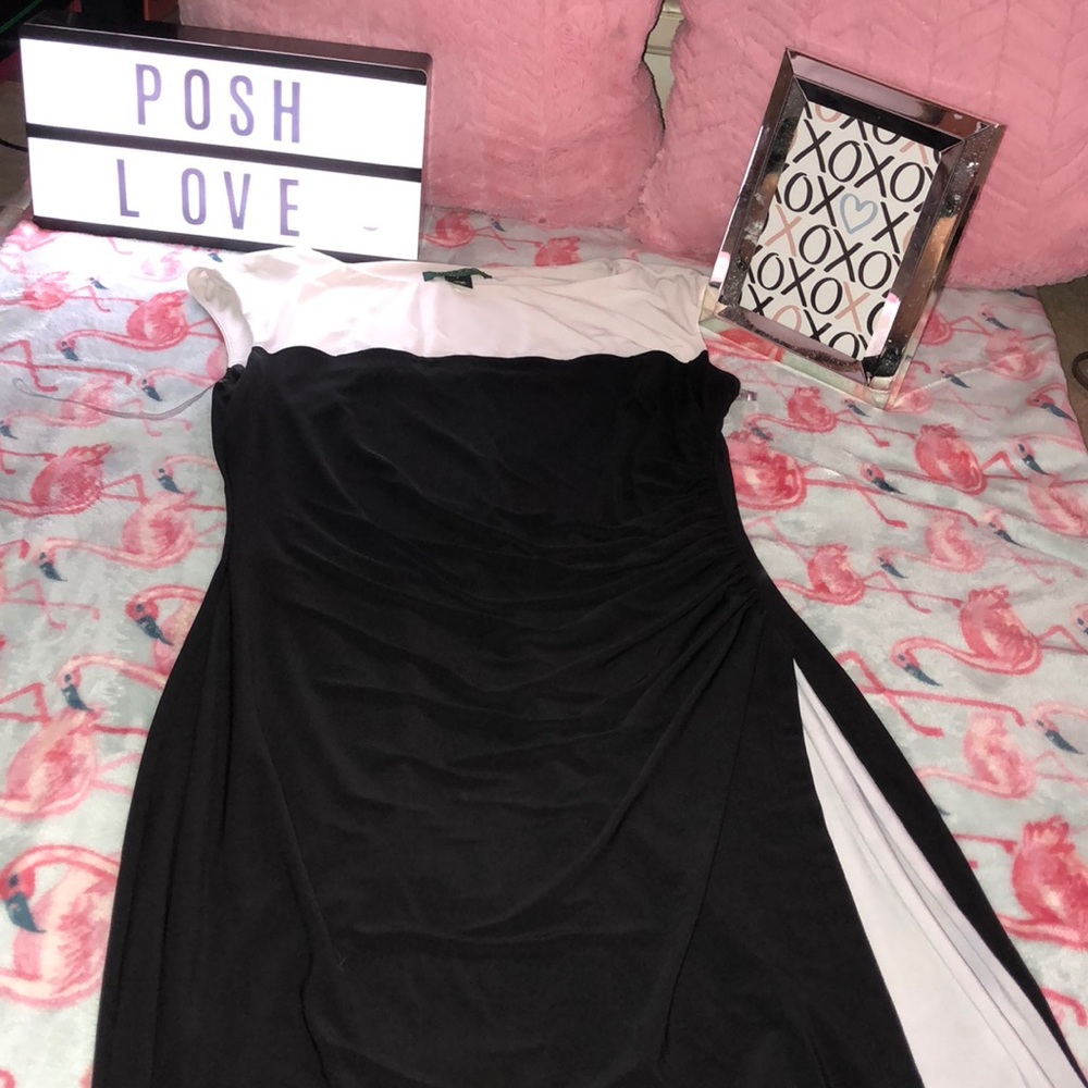 Beautiful dress with a slit on the bottom!